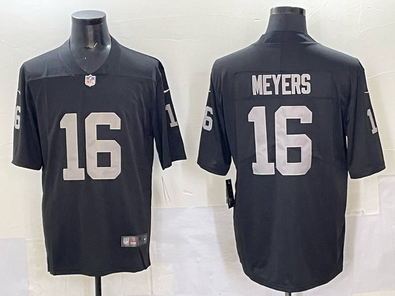 Men Oakland Raiders #16 Meyers Black Nike 2025 Limited NFL Jersey 001